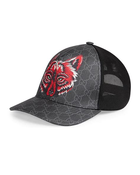 wolf gucci hat|all black gucci hat.